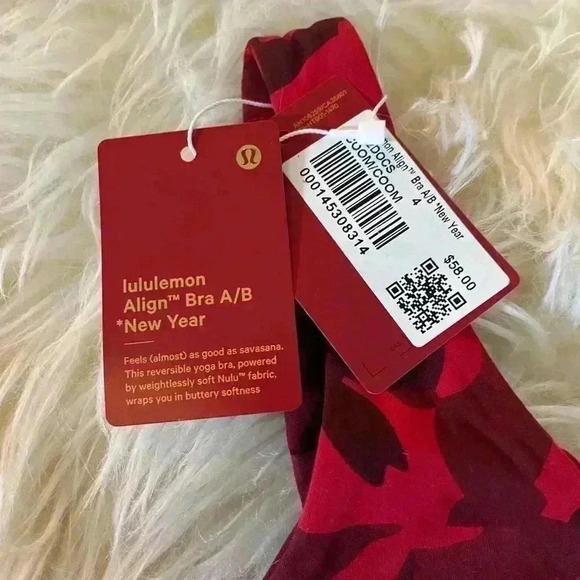 Lululemon New Year lululemon Align™ Bra Light Support size 4 Red Rabbit - Picture 2 of 6